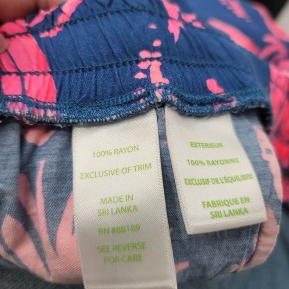 Lilly Pulitizer Shorts Pink Bird Island Hawaiian Elastic Size XXS Mid Rise - Picture 5 of 6